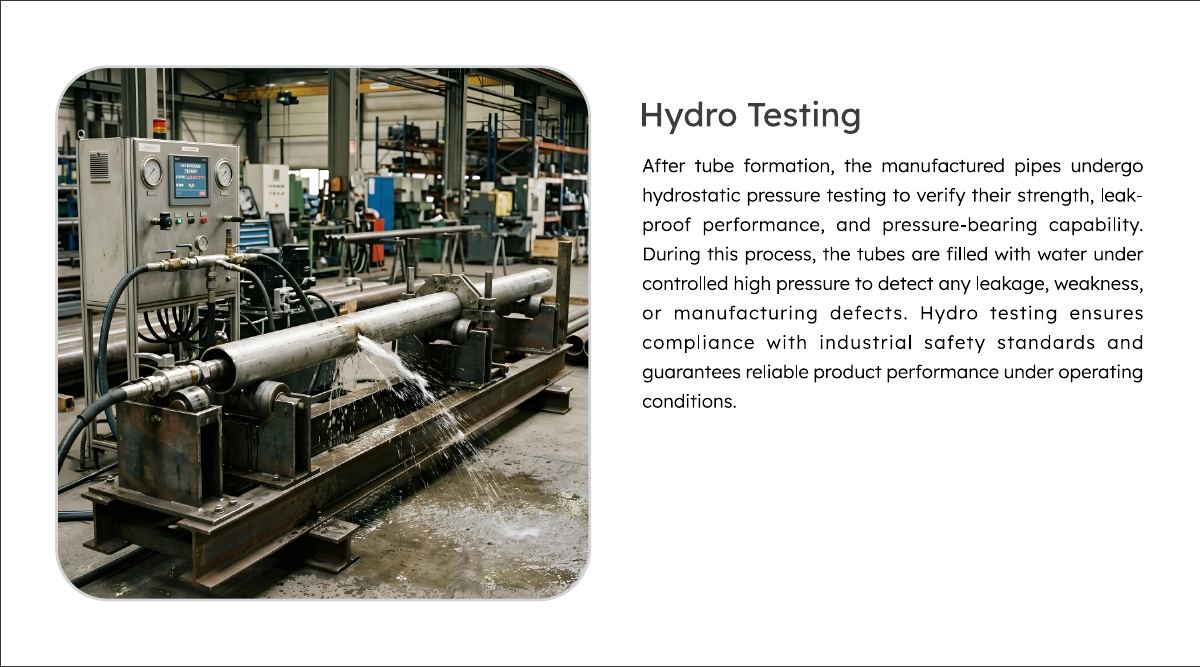 Hydro Testing process stage