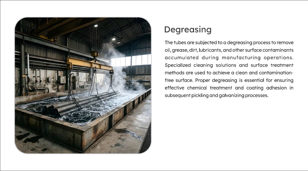 Degreasing stage