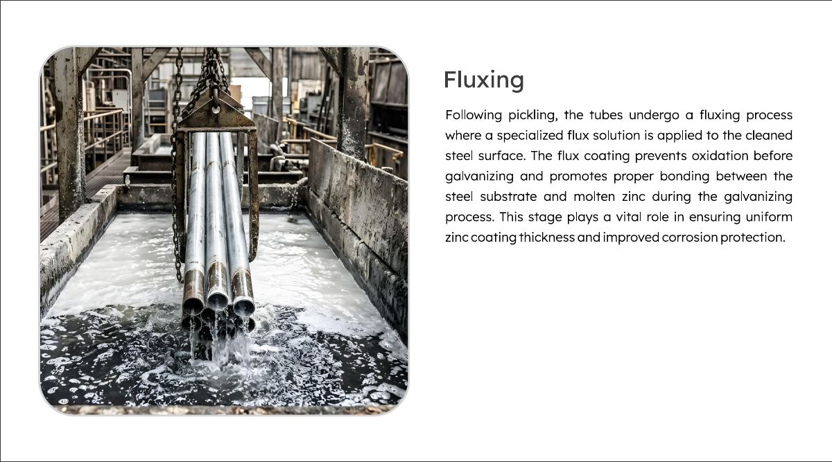 Fluxing process stage