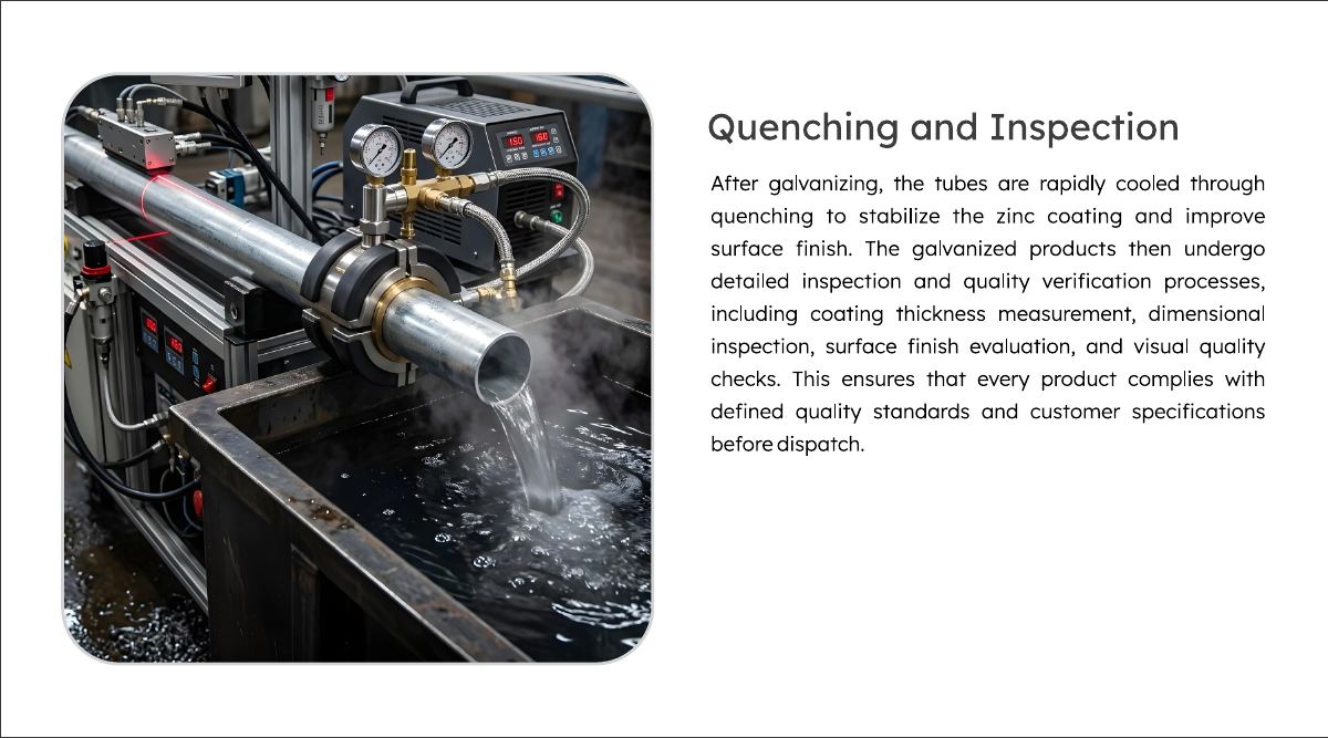 Quenching & Inspection process stage