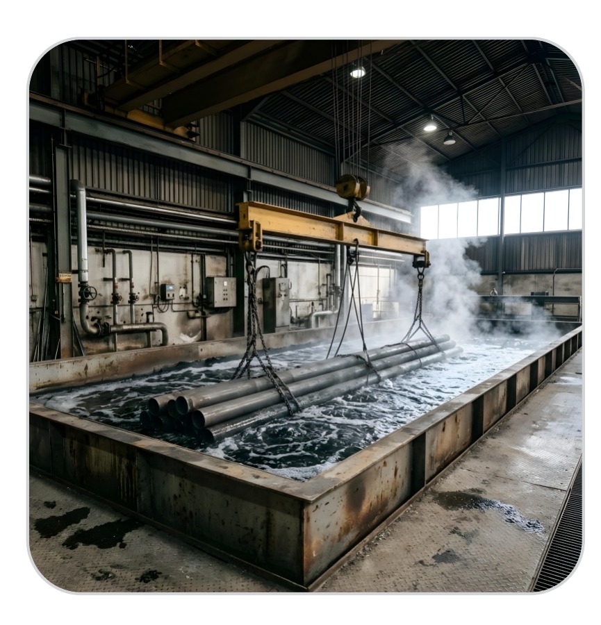 Degreasing process stage